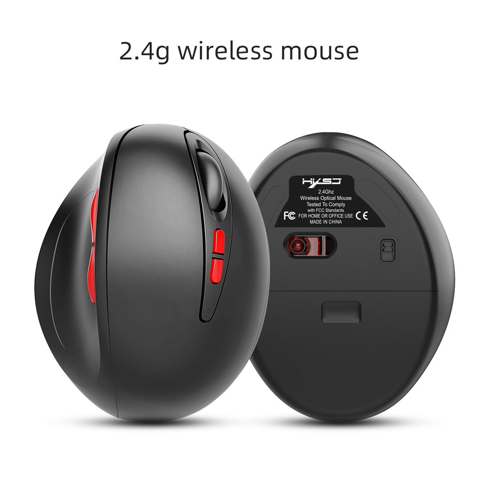 HXSJ T33 2.4G Wireless Vertical Ergonomic Optical Gaming Mouse Adjustable DPI Computer Laptop Mice-5