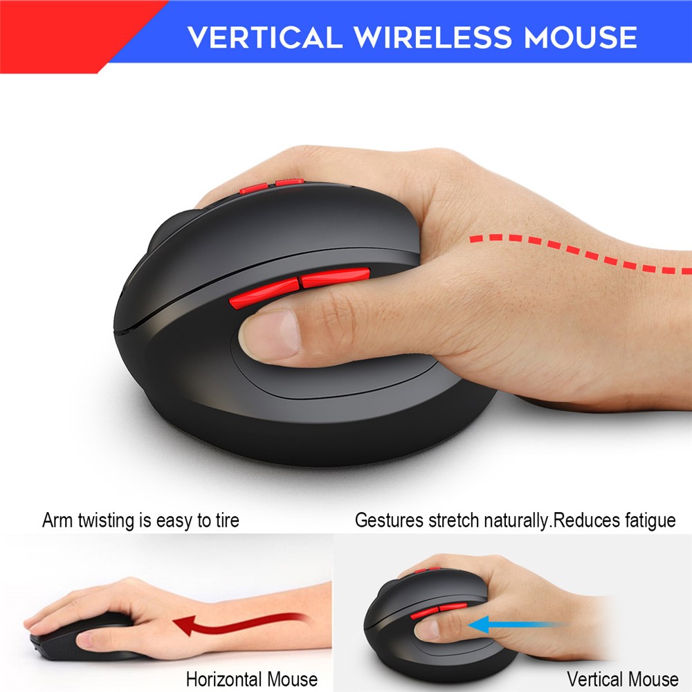 HXSJ T33 2.4G Wireless Vertical Ergonomic Optical Gaming Mouse Adjustable DPI Computer Laptop Mice-7