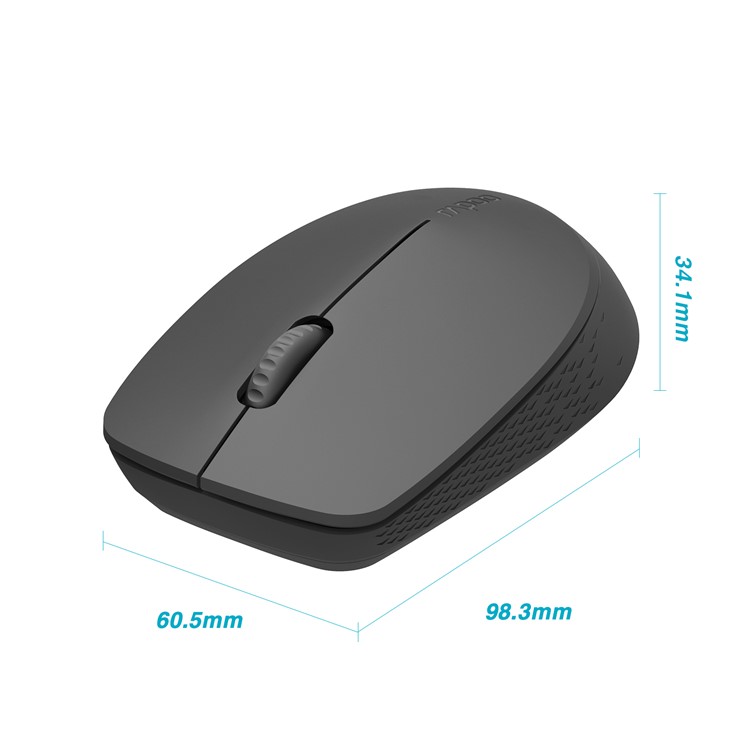 Rapoo A100G 2,4ghz Wireless Bluetooth Mouse Com 1300dpi Para PC Laptop Android Windows - Preto-5