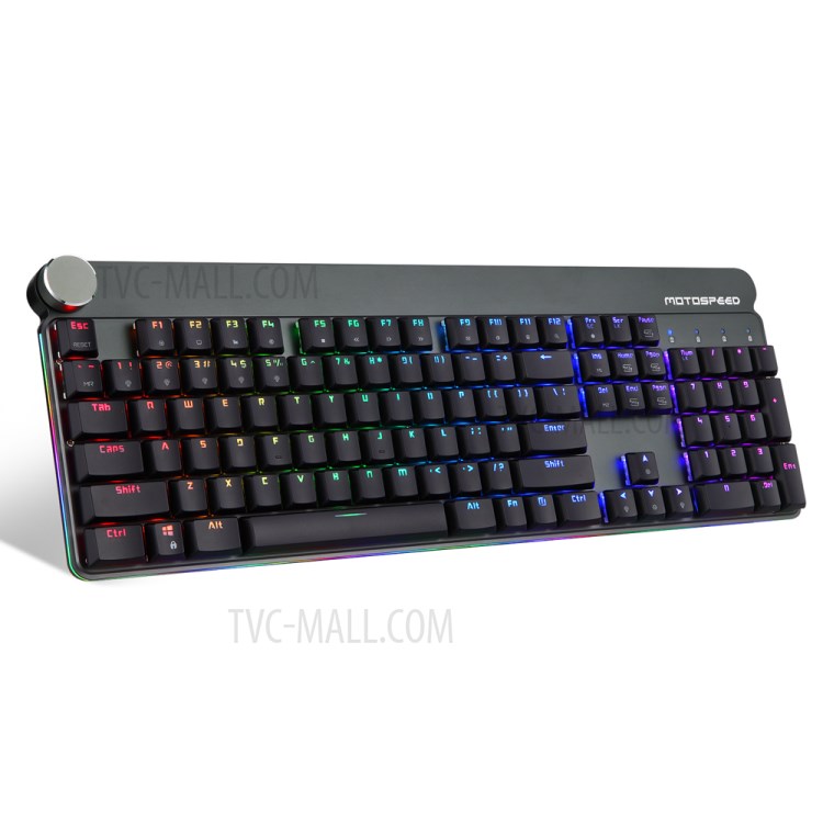 MOTOSPEED GK81 2.4GHz / USB Wired Dual Mode Blue Switch 104 Keys Mechanical Keyboard - Black-1