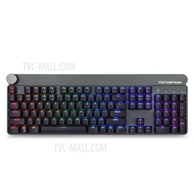 MOTOSPEED GK81 2.4GHz / USB Wired Dual Mode Blue Switch 104 Keys Mechanical Keyboard - Black-2