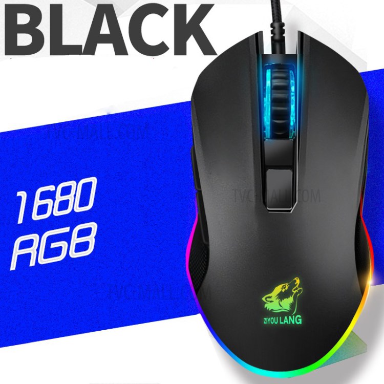 FREE WOLF V1 USB Wired 3200DPI Gaming Mouse 8 Buttons Mechanical Mouse-6