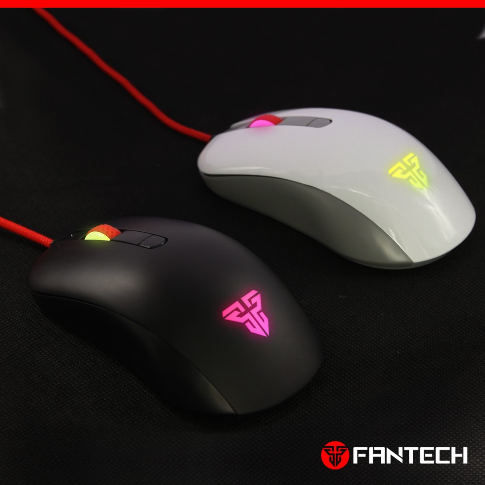 60pcs Fantech G10 Ergonomie Gamin Câblé Souris Optique De Jeu Réglable 4800 Dpi Souris Avec Lumière Colorée - Noir-11