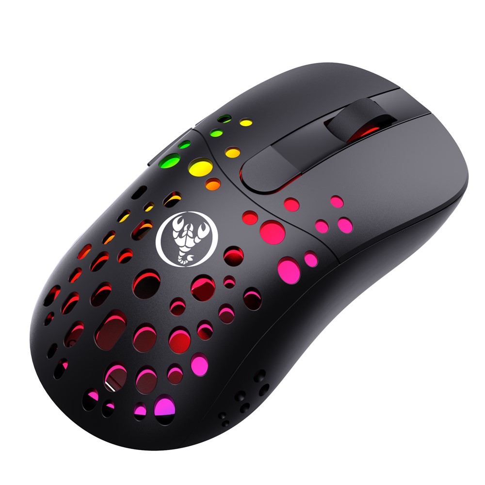 HXSJ T100 RGB Macro Programmable Dual Mode Wireless/Wired Gaming Mouse 10000 DPI Rechargeable Mice-12