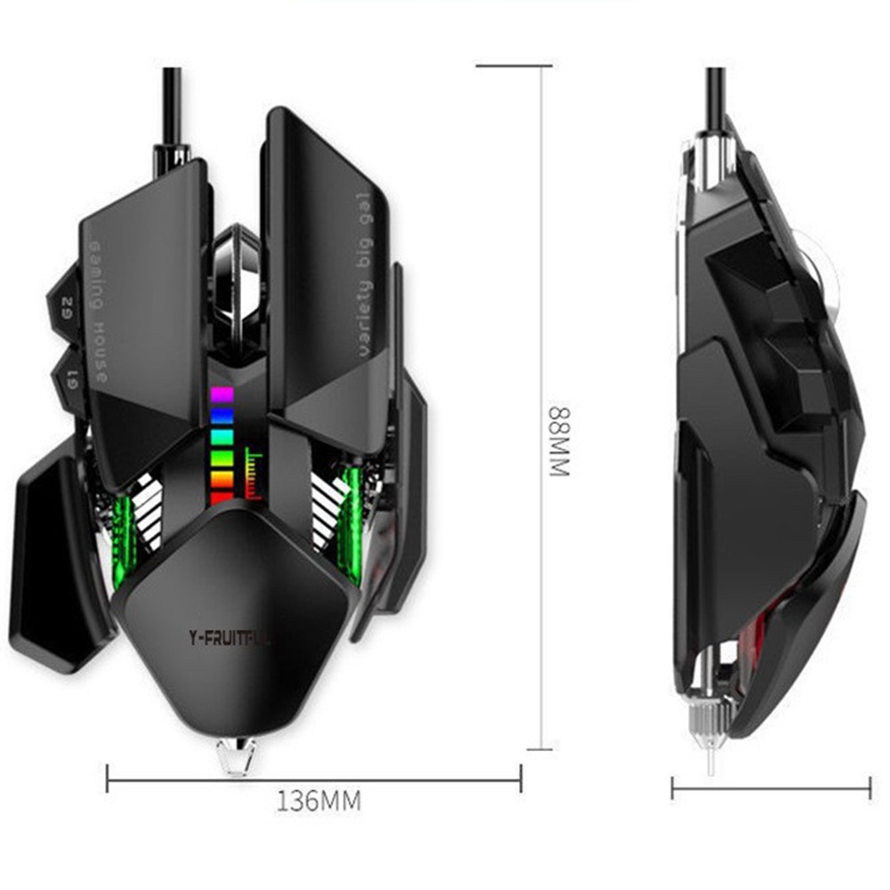 Покупайте Yfruitful M8 RGB Wired Gaming Mouse 8004000 DPI 6