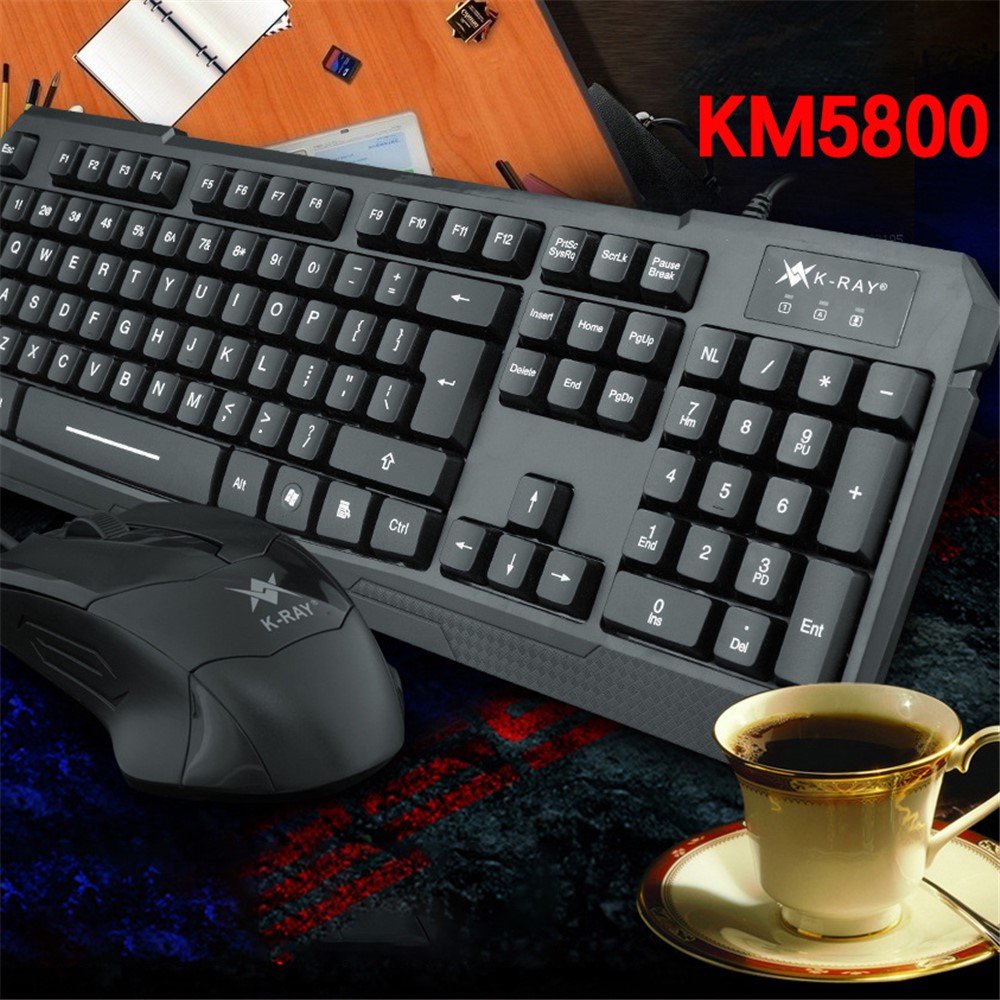 K-RAY KM5800 USB Wired Keyboard and Mouse Set for Laptop/PC Computer-3