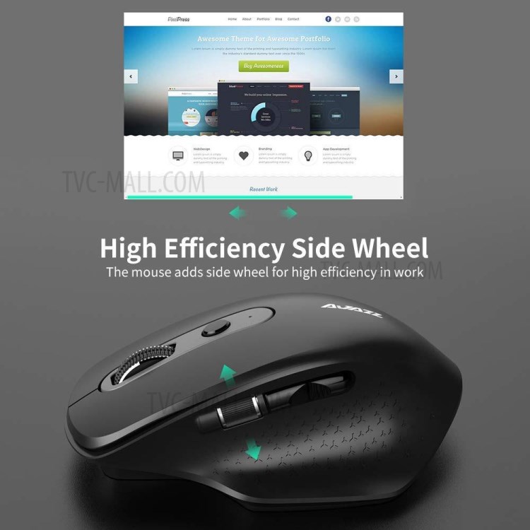 AJAZZ I660T Multi-Mode Rechargeable Mouse BT4.0 2.4G Wireless USB Optical Mouse Type-C Port Mouse-4