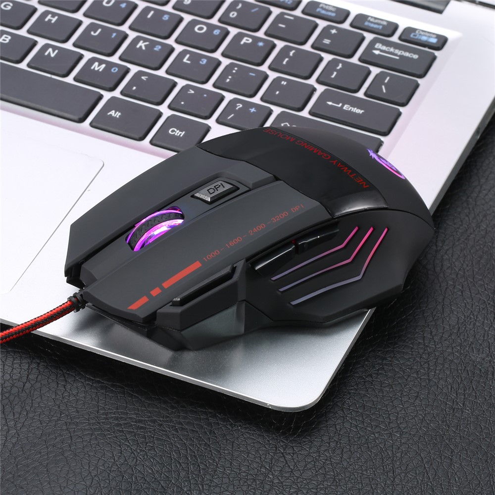 HXSJ A907 5500 DPI Adjustable 7 Buttons USB Wired Gaming Mouse Colorful Light Computer Mice-12