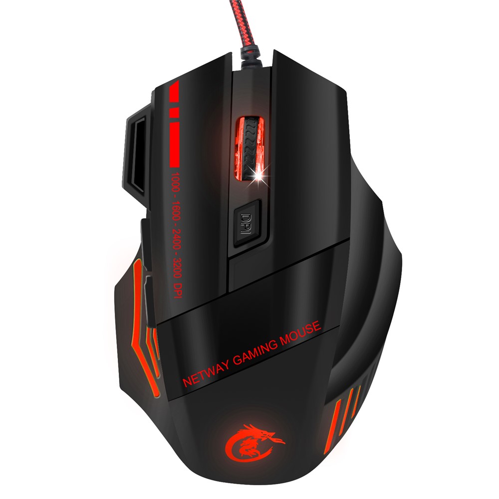 HXSJ A907 5500 DPI Adjustable 7 Buttons USB Wired Gaming Mouse Colorful Light Computer Mice-2