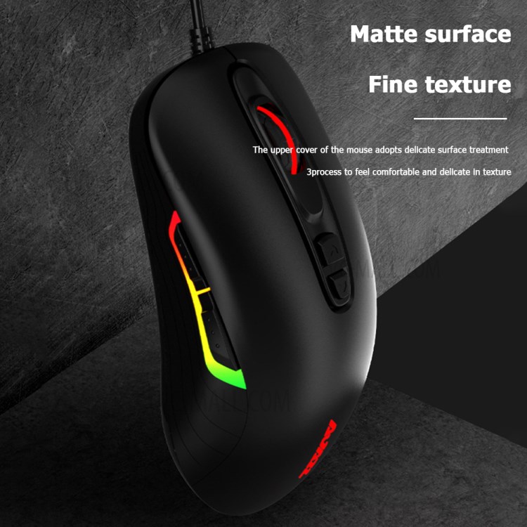 AJAZZ AJ125 Gaming Mouse Wired Mute Gamer Mice 7 Button USB Computer Mouse 10000 DPI Adjustable for Computer PC Laptop - Black-4