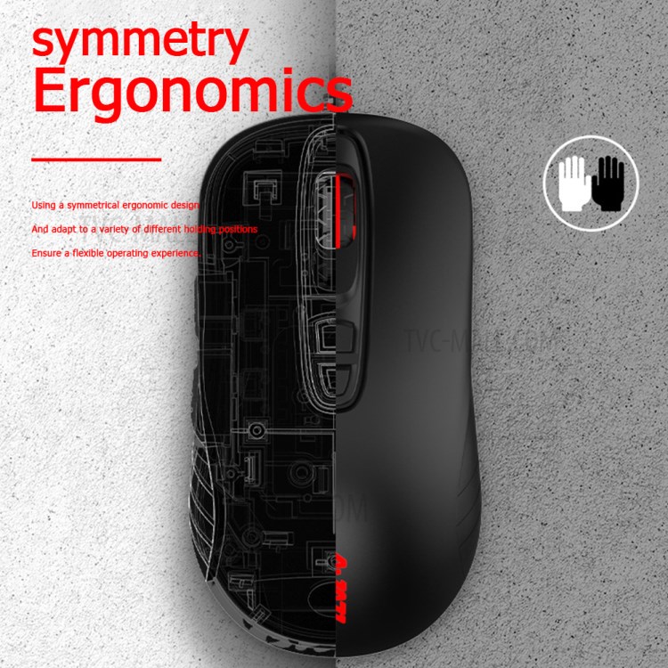 AJAZZ AJ125 Gaming Mouse Wired Mute Gamer Mice 7 Button USB Computer Mouse 10000 DPI Adjustable for Computer PC Laptop - Black-6