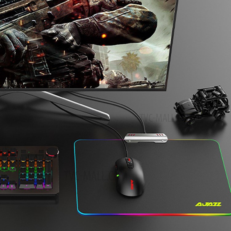 AJAZZ AJ125 Gaming Mouse Wired Mute Gamer Mice 7 Button USB Computer Mouse 10000 DPI Adjustable for Computer PC Laptop - Black-7