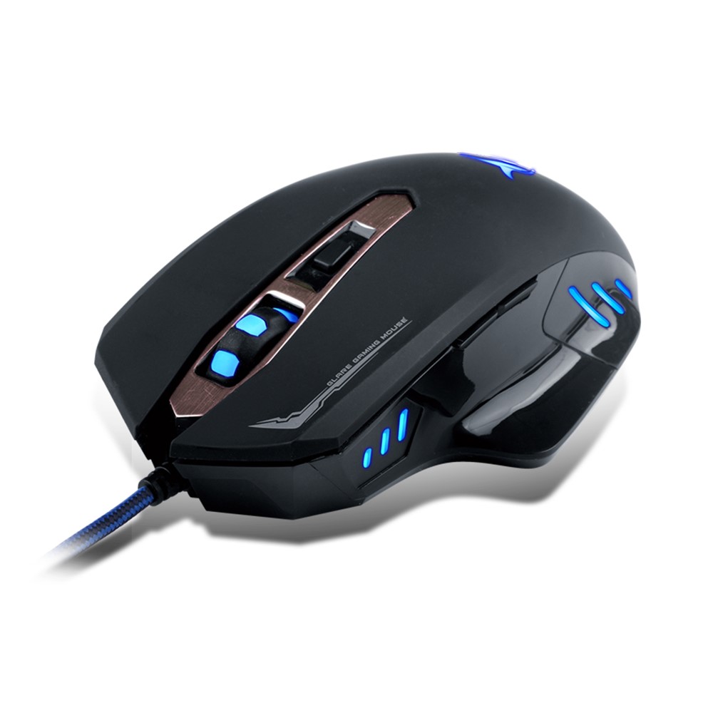 K-RAY M718 Gaming Mouse with Colorful Backlit 3200DPI Adjustable Ergonomic Wired Mice - Black-1