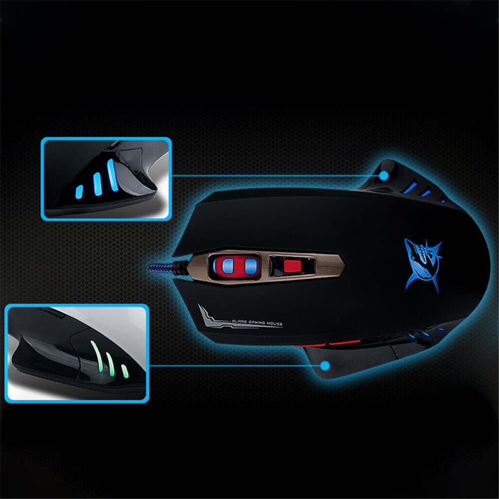 K-RAY M718 Gaming Mouse with Colorful Backlit 3200DPI Adjustable Ergonomic Wired Mice - Black-5