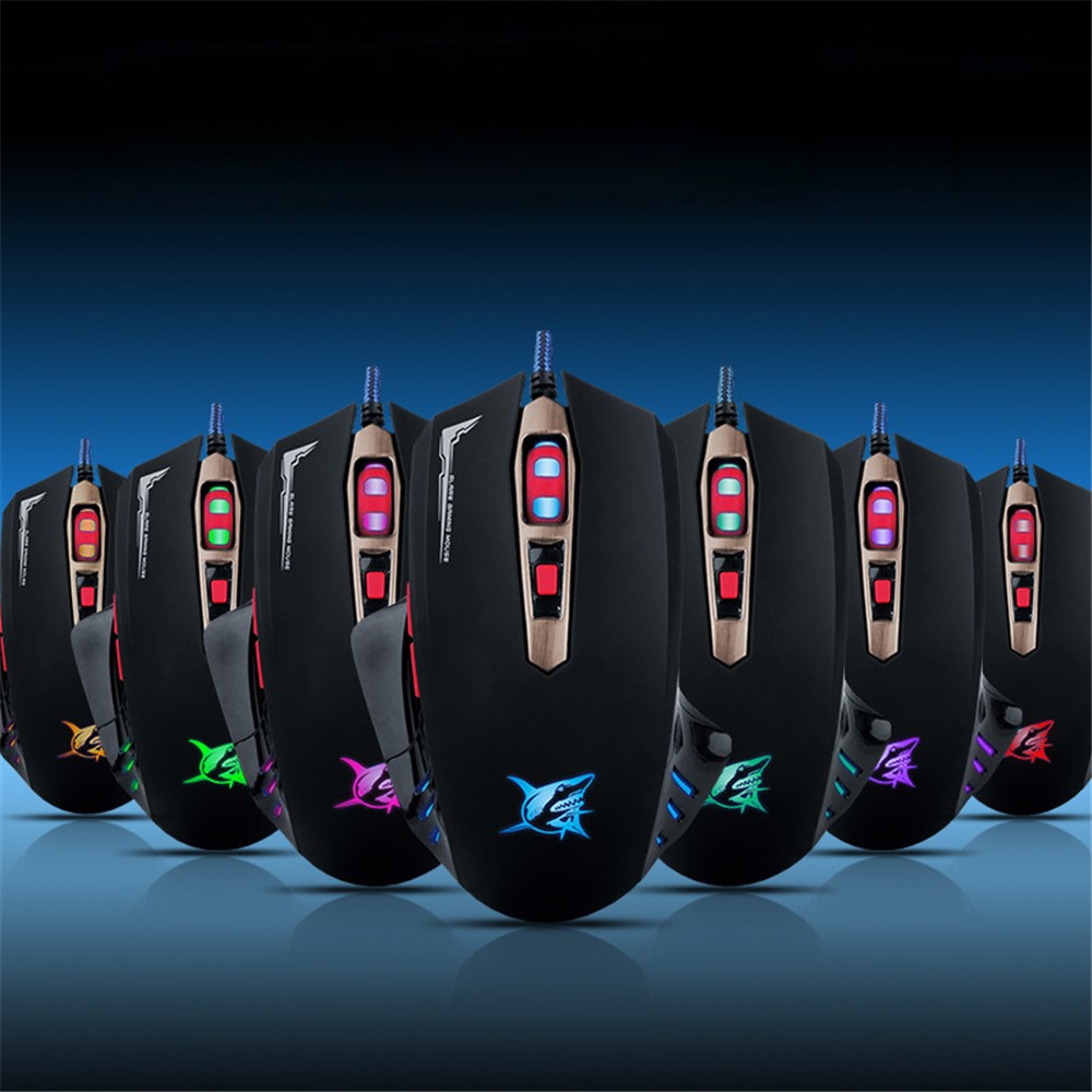 K-RAY M718 Gaming Mouse with Colorful Backlit 3200DPI Adjustable Ergonomic Wired Mice - Black-8