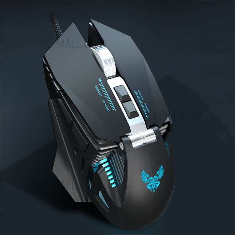 GM98 Mechanical USB Gaming Mouse de 7 Teclas Programable Optical Wired Mouse Para Computadora de Escritorio de Cuaderno - Negro