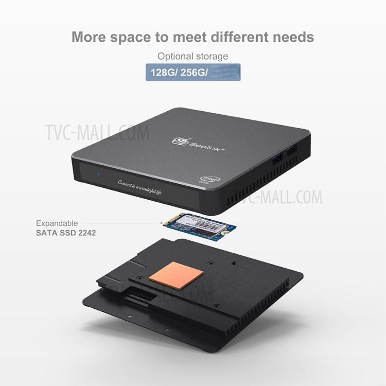 Mini PC Gemini T45 N4200 8GB DDR3 128GB SSD Intel J4205 Win10 2,4G + 5,8G WiFi BT4.0 Dual Screen Display - US Plug-11
