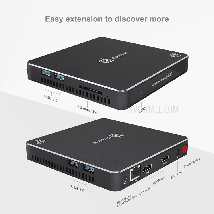 Mini PC Gemini T45 N4200 8GB DDR3 128GB SSD Intel J4205 Win10 2,4G + 5,8G WiFi BT4.0 Dual Screen Display - US Plug-7