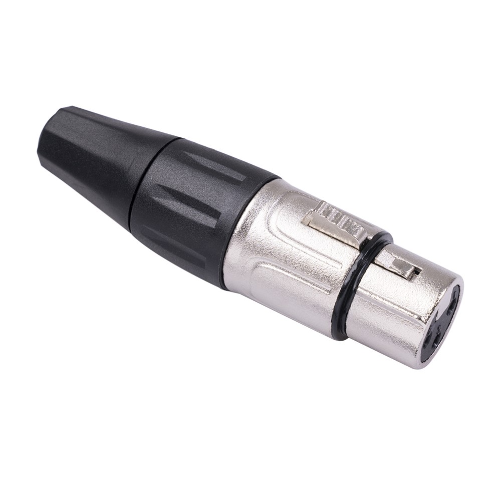 1 Pair XK401 Silver Plated 3Pin XLR Female and Male Connector Microphone Audio MIC Adapter Converter-3