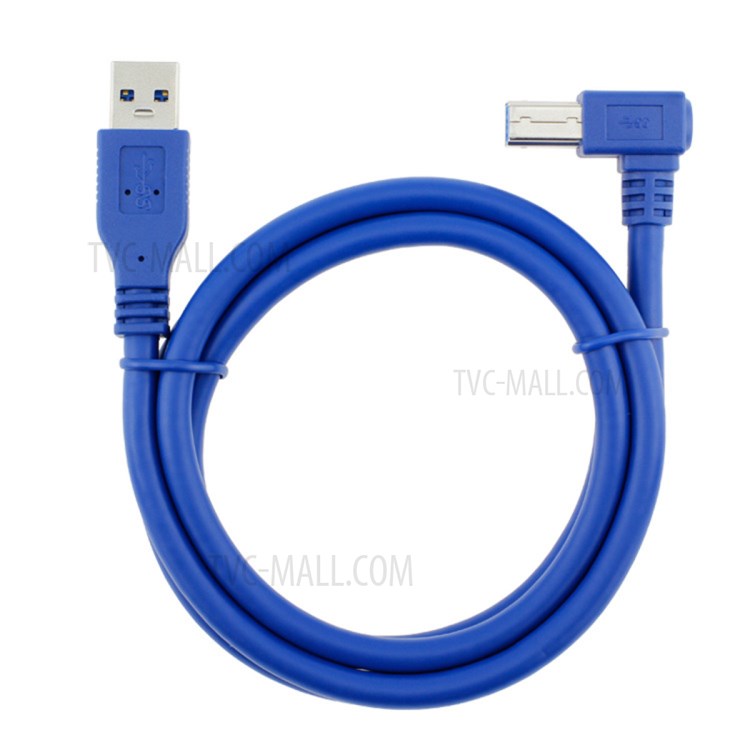 2.5m USB 3.0 Type A Male to Type B Male Right Angle Extension Cable Data Sync Cord-3