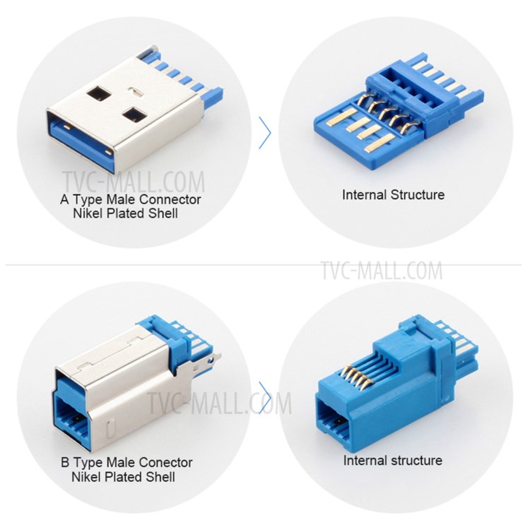 3m USB 3.0 Type A to Type B Male to Male Super Speed 90 Degree Extension Cable Data Sync Cord-5