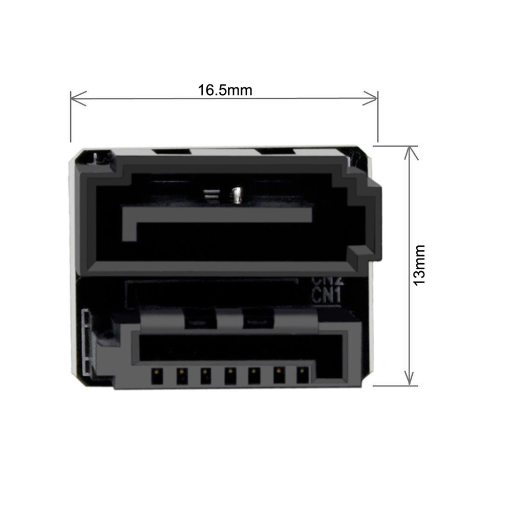 SA-019 360-Degree Elbow Design SATA 7Pin Female to 7Pin Male Computer Adapter for Desktops SSD HDD Mainboard Motherboard-3
