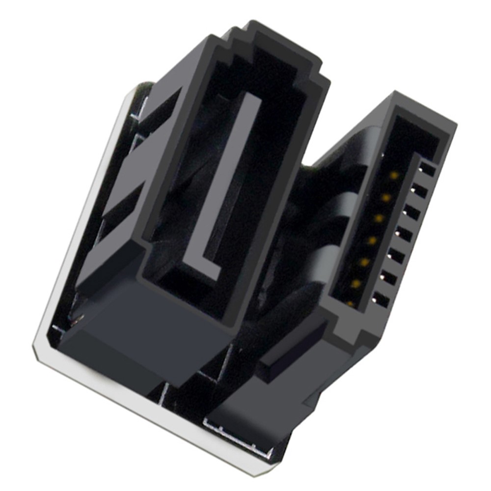 SA-019 Diseño Del Codo de 360 ​​grados SATA 7pin Fementa a 7pin Adaptador de Computadora Masculino Para Escritorios SSD HDD Parrleboard