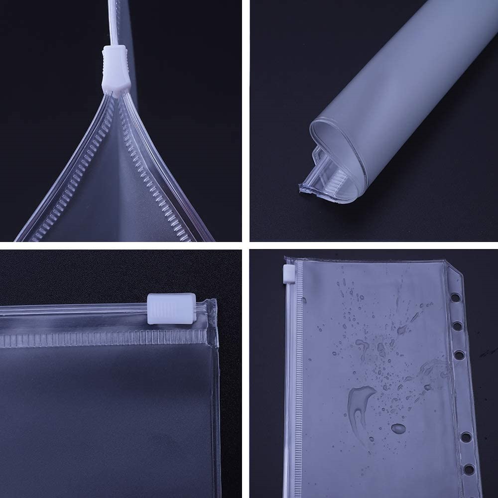 Wholesale 24Pcs A6 Binder Pockets PVC Zipper Folders for 6Ring