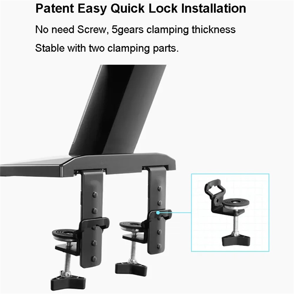 NORTH BAYOU NB45 Desktop Adjustable 24-42 inch Computer Monitor Holder Support Arm Bracket-2