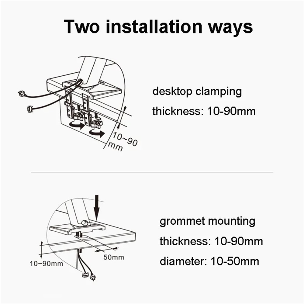 NORTH BAYOU NB45 Desktop Adjustable 24-42 inch Computer Monitor Holder Support Arm Bracket-8