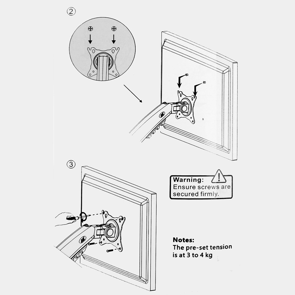 NORTH BAYOU H100 Desk Clip-on Monitor Support Arm Adjustable 22-35 inch Computer Monitor Holder Bracket-9