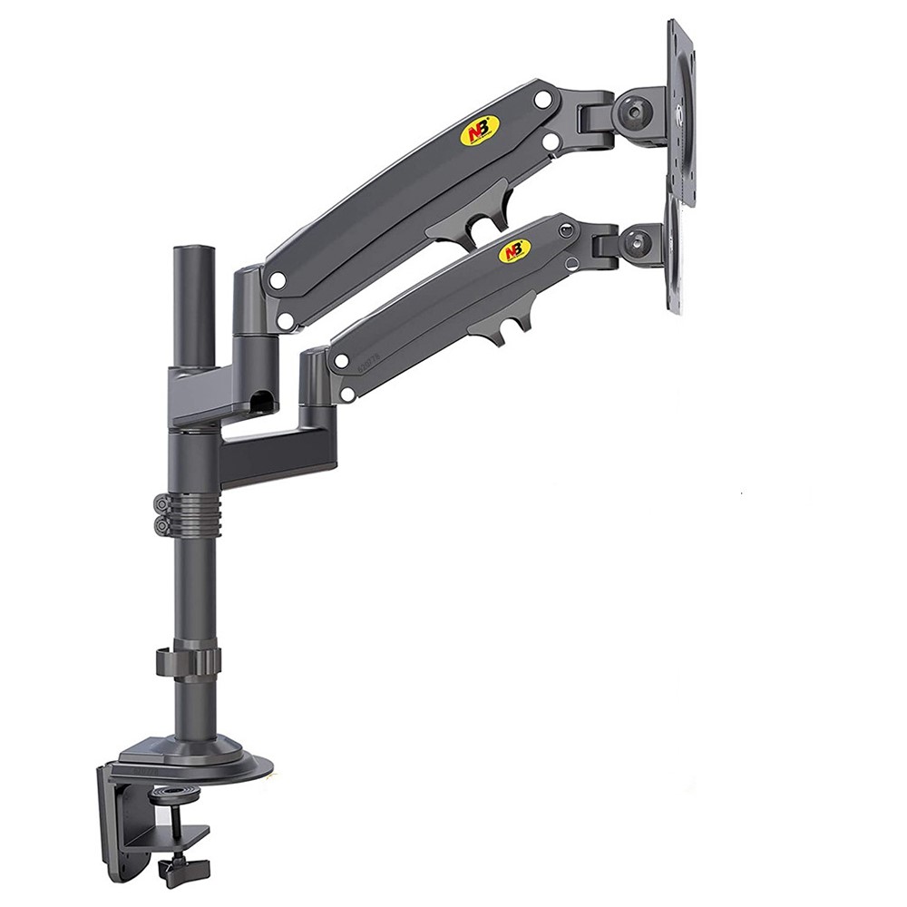 NORTH BAYOU H180 22-32 inch Dual Screen Computer Monitor Adjustable Holder Desktop Support Arm Bracket-2