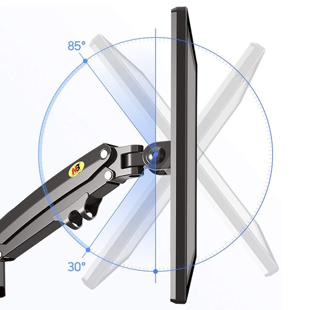 NORTH BAYOU H180 22-32 inch Dual Screen Computer Monitor Adjustable Holder Desktop Support Arm Bracket-4