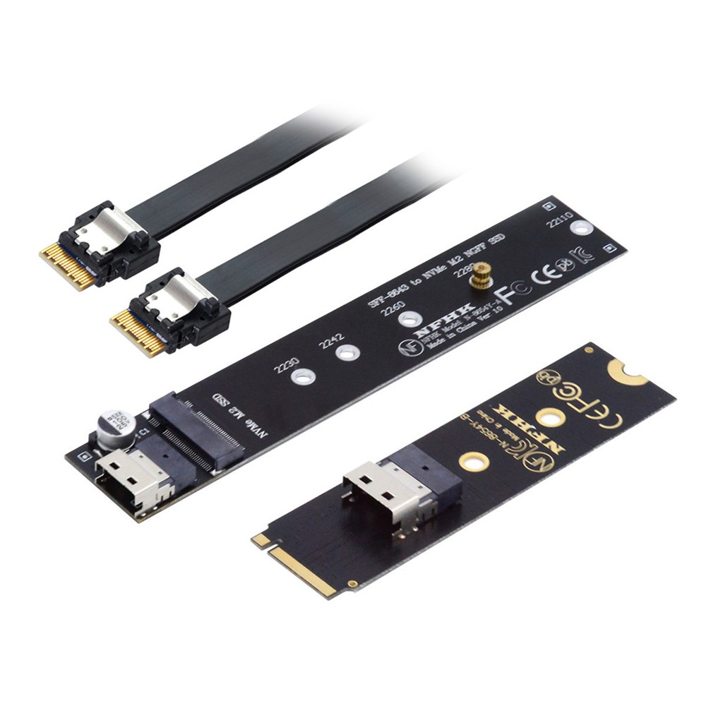 SA-040+SF-100-0.4M NVME M-key Male to Female Extension Cable Connector for Mainboard SSD-1