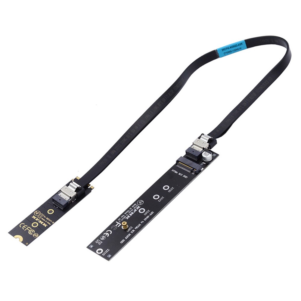 SA-040+SF-100-0.4M NVME M-key Male to Female Extension Cable Connector for Mainboard SSD-13