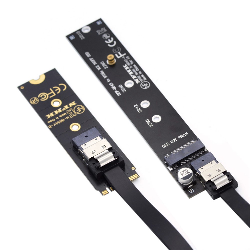 SA-040+SF-100-0.4M NVME M-key Male to Female Extension Cable Connector for Mainboard SSD-9