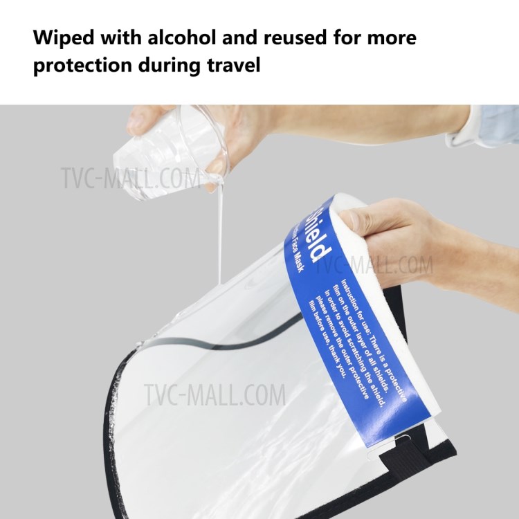 PULUZ PU465 Anti-salpicaduras Cara Máscara Protectora HD Transparente Protector De Cara PVC-5