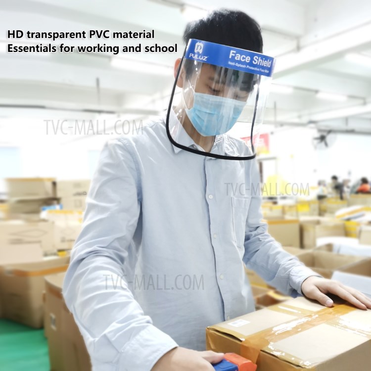 PULUZ PU465 Anti-salpicaduras Cara Máscara Protectora HD Transparente Protector De Cara PVC-8