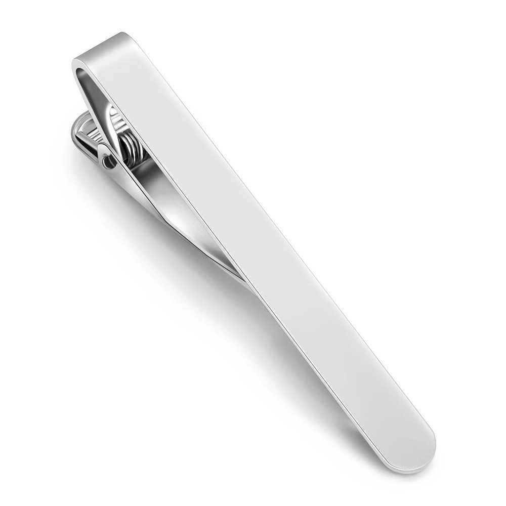 Z103 Copper Tie Clip Men Formal Dress Shirt Tie Pin Necktie Clip Wedding Ceremony Accessory - Z1030 Silver-1