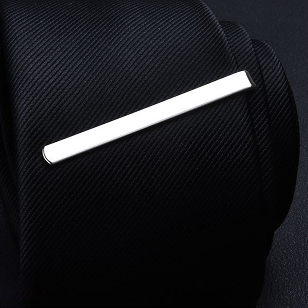 Z103 Copper Tie Clip Men Formal Dress Shirt Tie Pin Necktie Clip Wedding Ceremony Accessory - Z1030 Silver-2