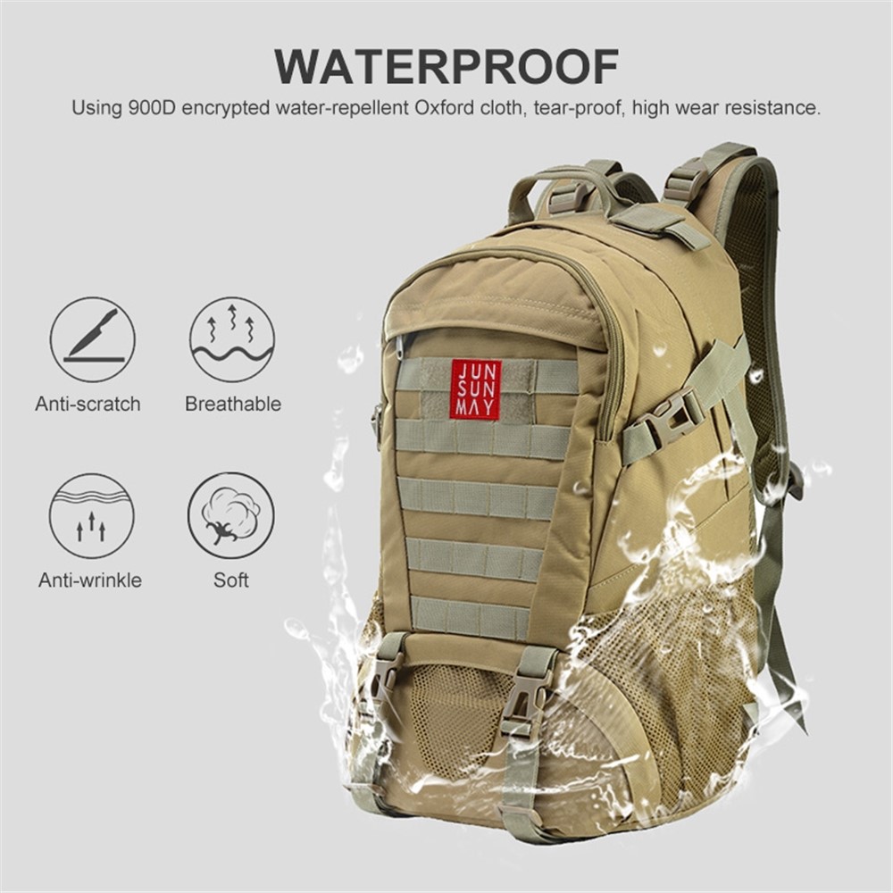 JSM J003 27L Waterproof Military Tactical Backpack Outdoor Army Assault Pack Hiking Trekking Rucksack - Khaki-4