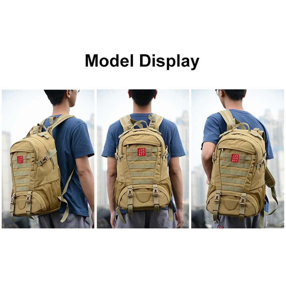 JSM J003 27L Waterproof Military Tactical Backpack Outdoor Army Assault Pack Hiking Trekking Rucksack - Khaki-6