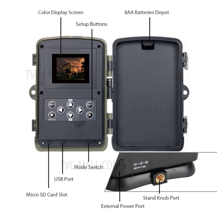 HC801M 2G SMS GSM 1600 Million Pixel Outdoor 1080P HD Infrared Hunting Camera-4