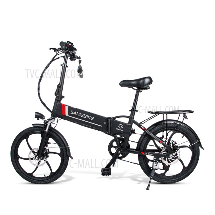 SAMEBIKE 20LVXD30 Smart Folding Electric Moped Bike E-bike - Black-3