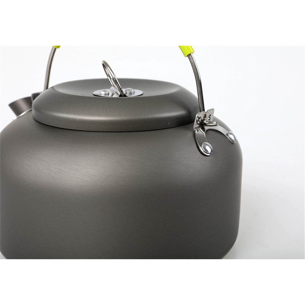 Halin HK314 1.4L Camping Hervidor de té de Aluminio al Aire Libre Hervidor de té de Aluminio Con Mango de Cafetera Liviana Compacta Para Senderismo de Barbacoa