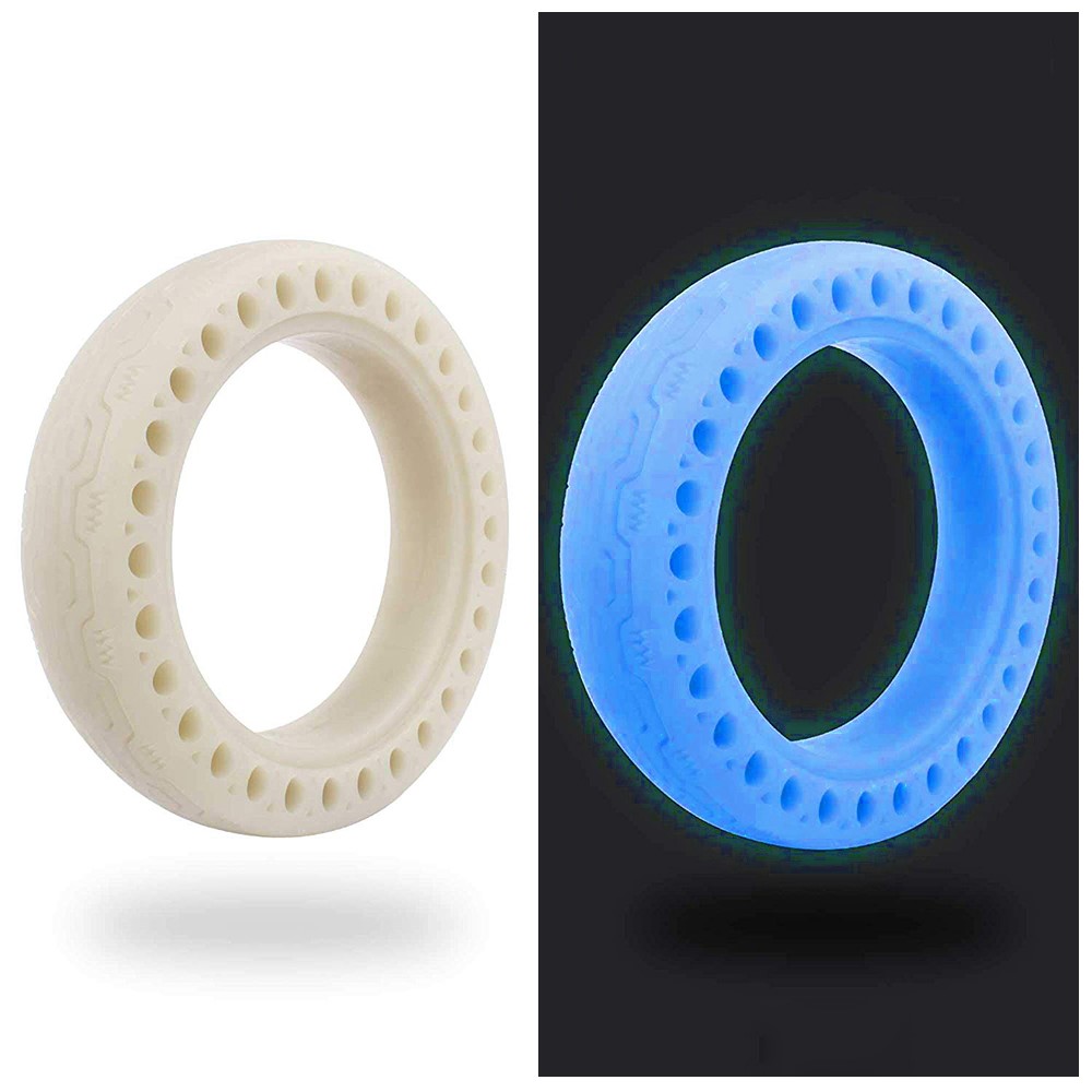 Night Fluorescent Tires Luminous Honeycomb for Xiaomi Mijia M365 Electric Scooter Skateboard Tyres - Blue Light-1