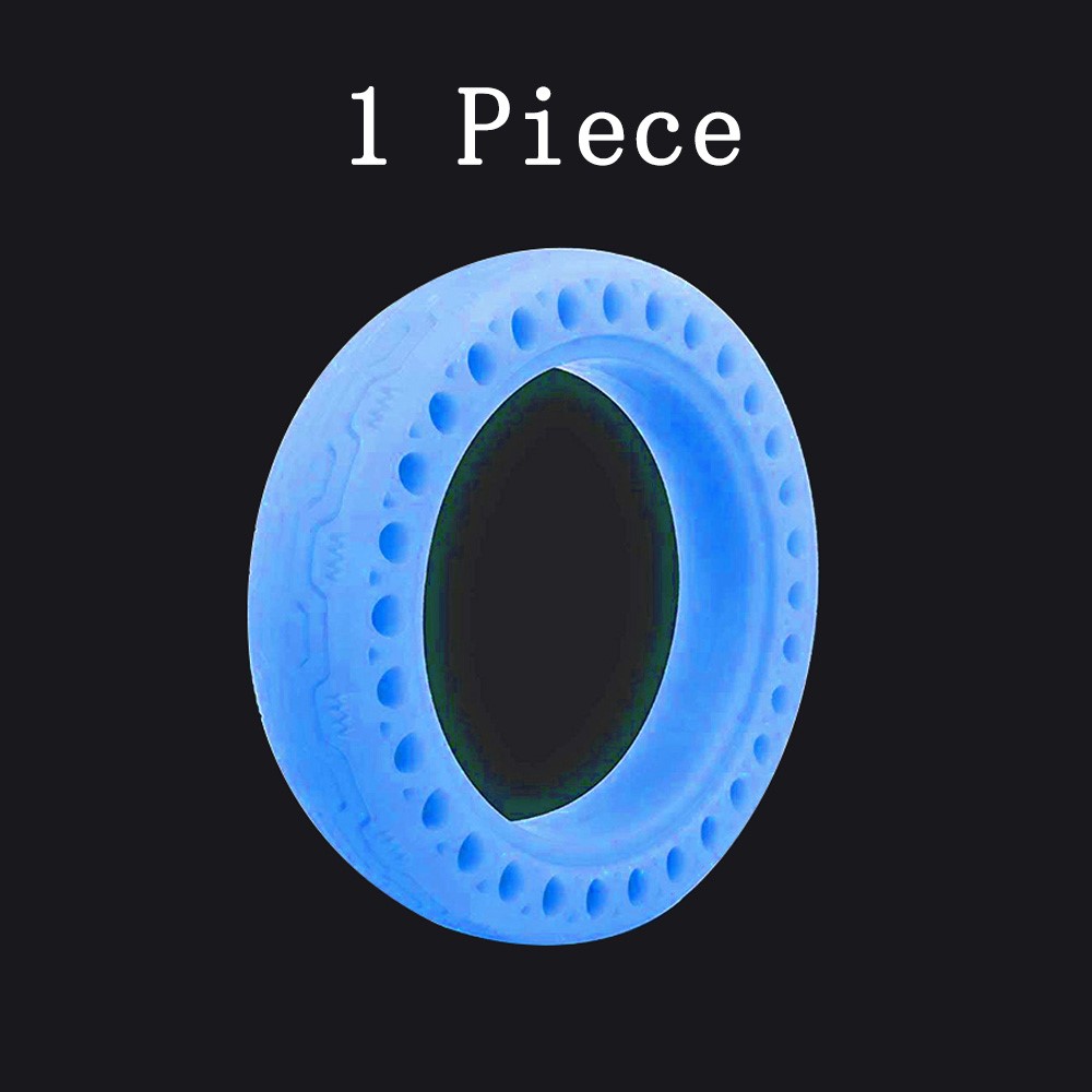 Night Fluorescent Tires Luminous Honeycomb for Xiaomi Mijia M365 Electric Scooter Skateboard Tyres - Blue Light-2
