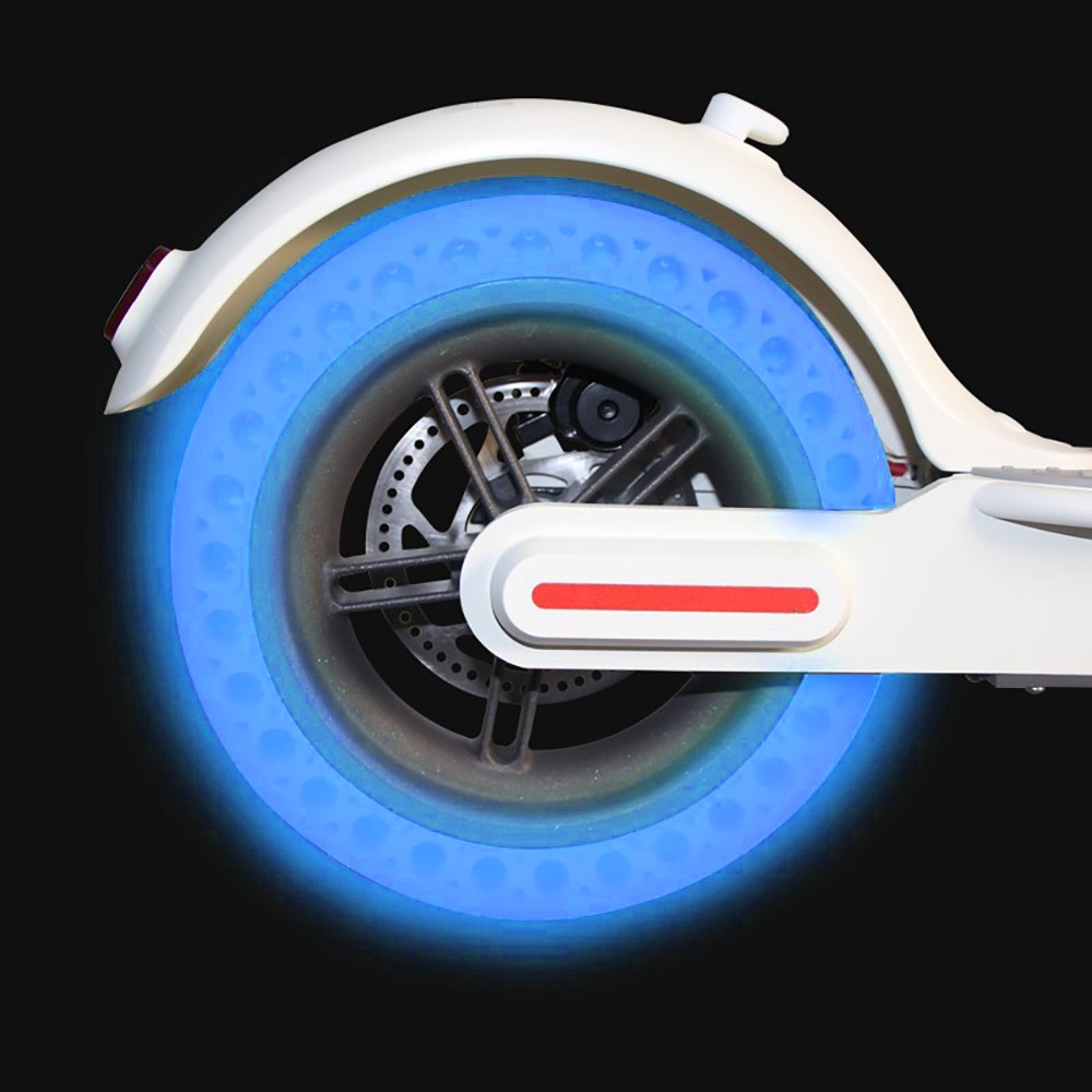 Night Fluorescent Tires Luminous Honeycomb for Xiaomi Mijia M365 Electric Scooter Skateboard Tyres - Blue Light-3