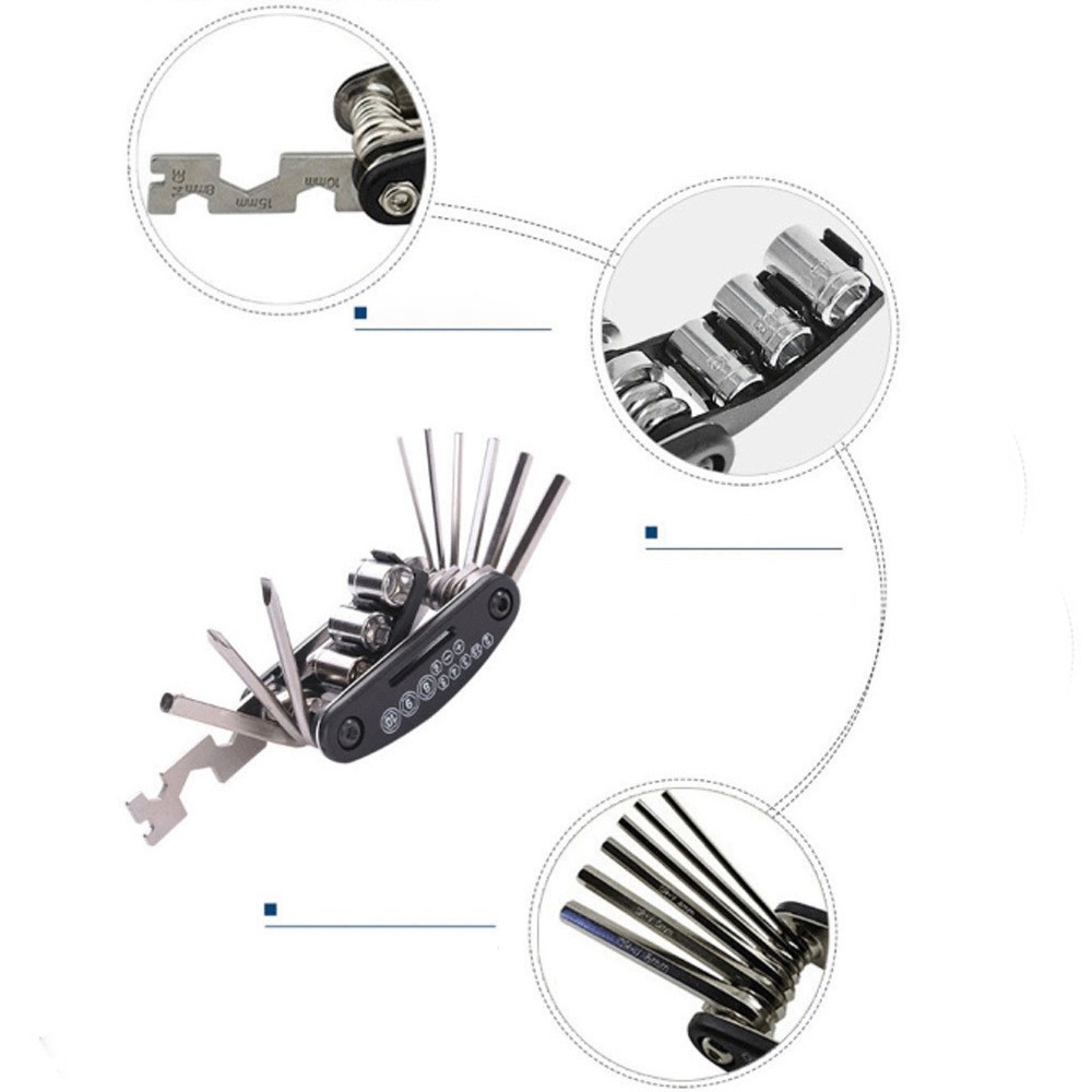 16 in 1 Multi-function Hex Removal Repair Tool for Xiaomi Mijia M365 Electric Scooter Skateboard-2