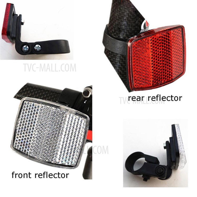 H40 Handlebar Installation Rear Light LED Safety Reflector - Red (Rear)-4